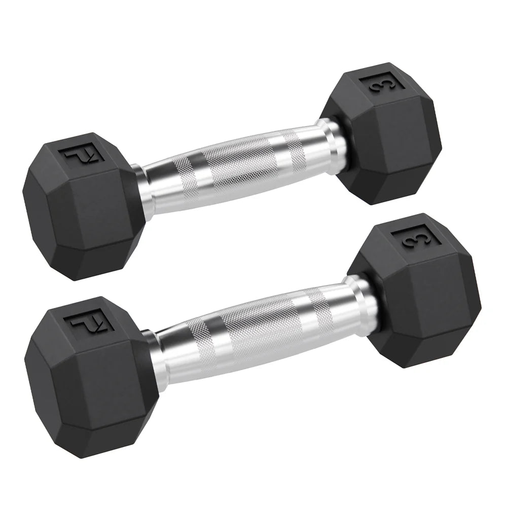 🥇 Rubber Hex Dumbbell Pairs