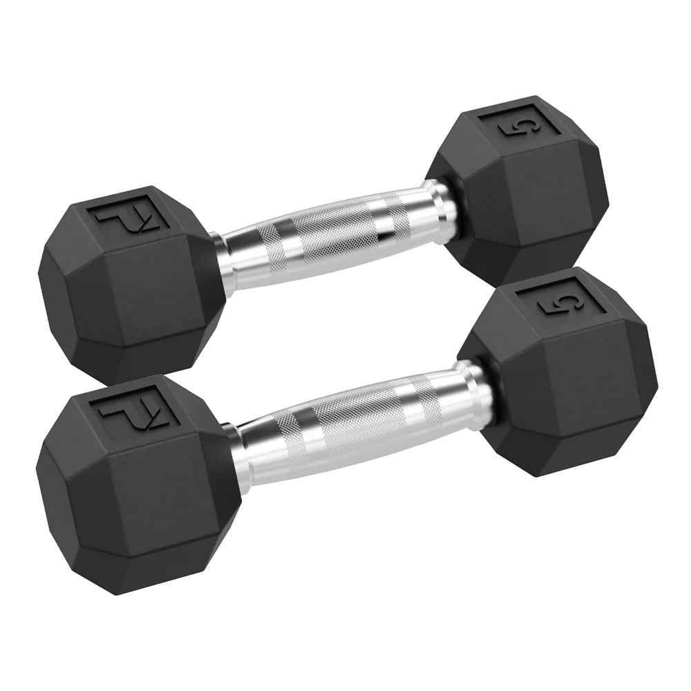 🥇 Rubber Hex Dumbbell Pairs