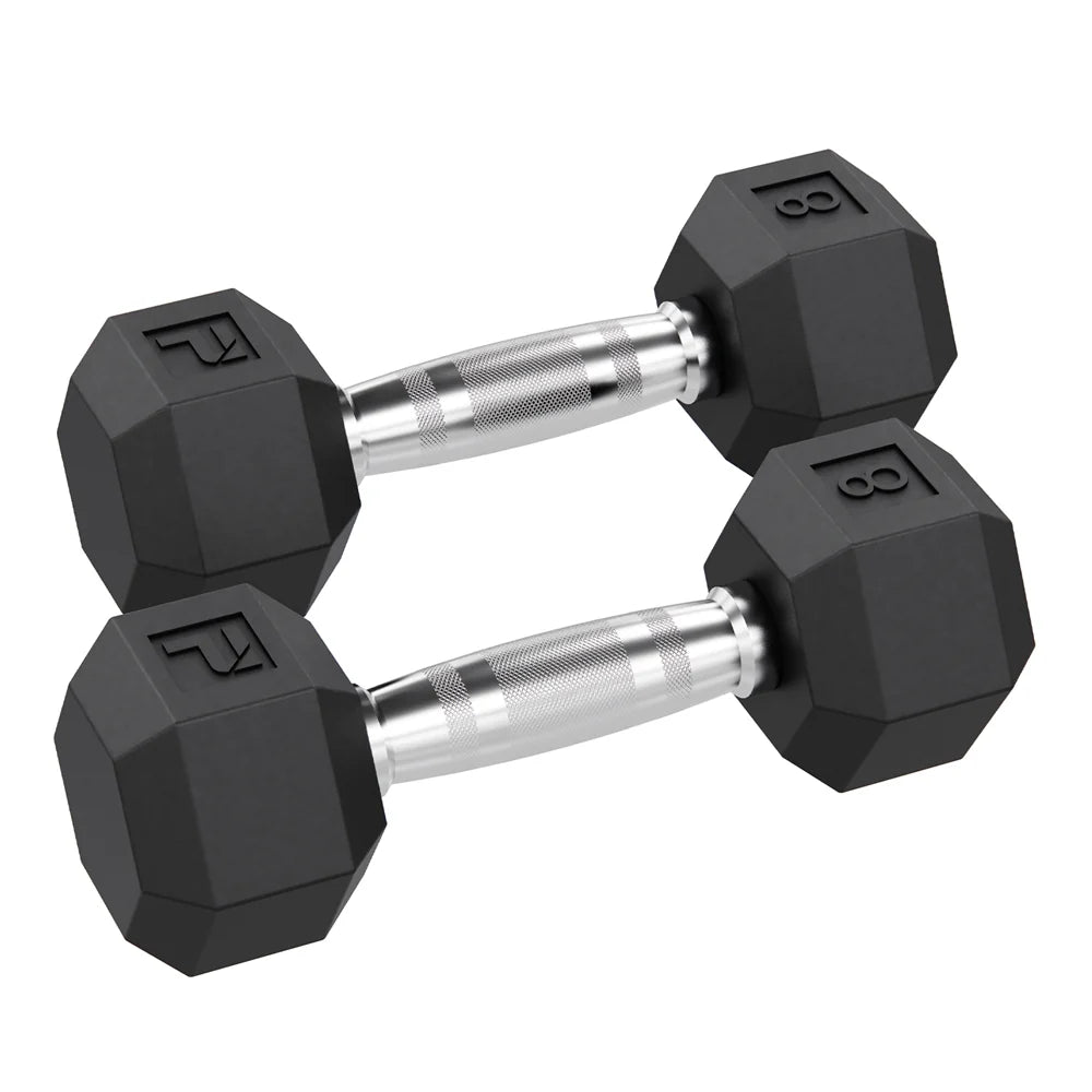 🥇 Rubber Hex Dumbbell Pairs