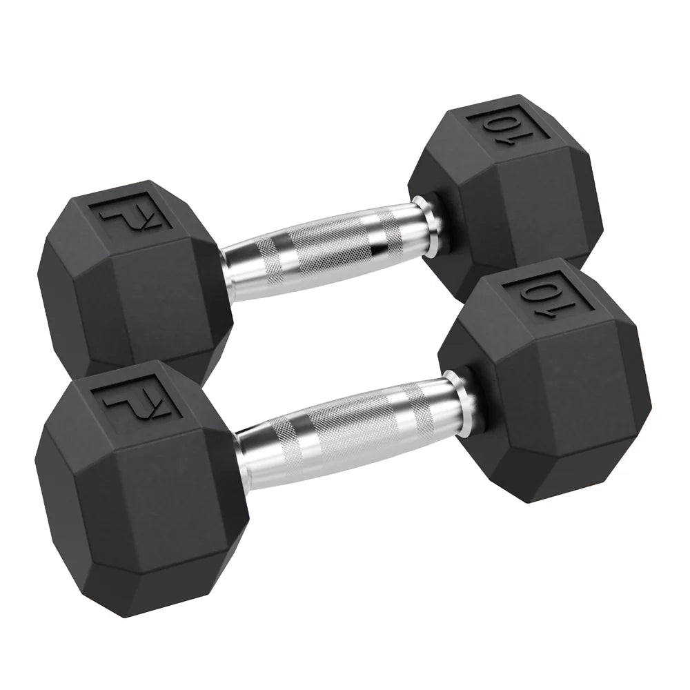 🥇 Rubber Hex Dumbbell Pairs