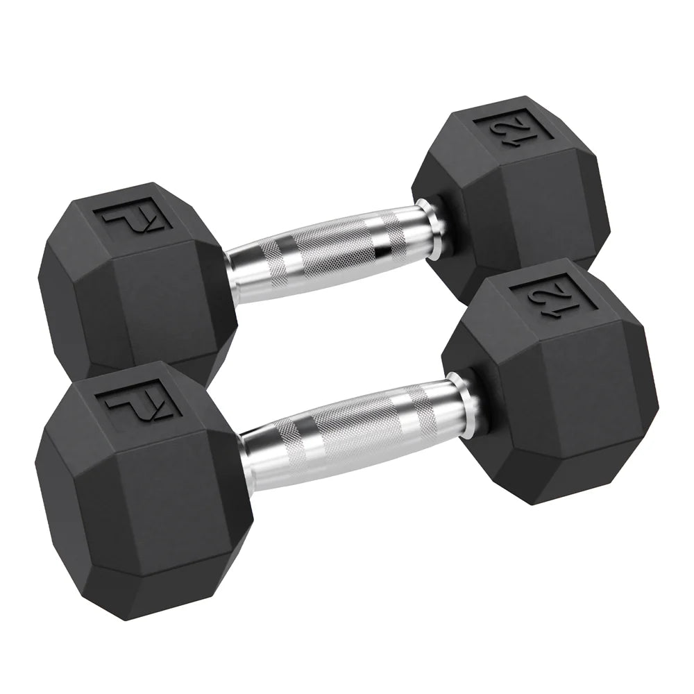 🥇 Rubber Hex Dumbbell Pairs