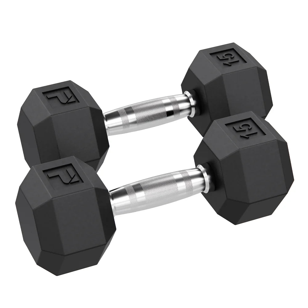 🥇 Rubber Hex Dumbbell Pairs