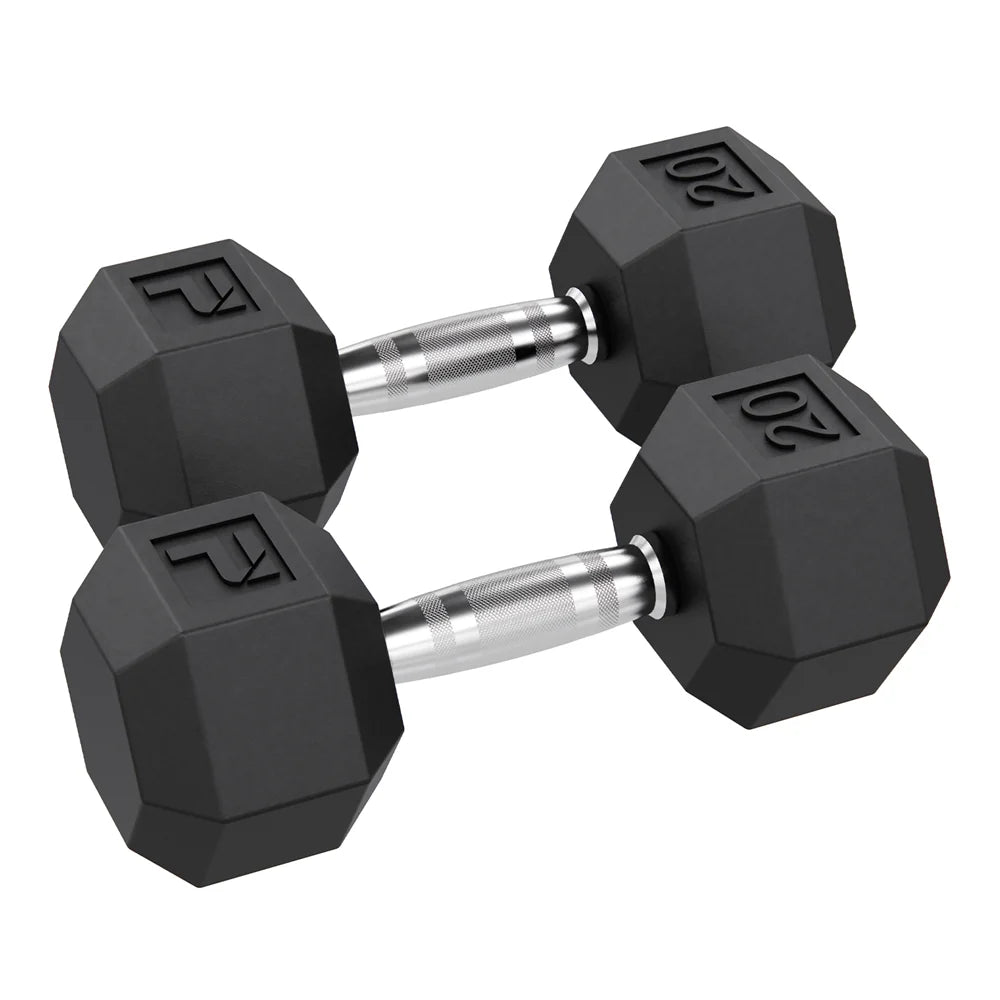 🥇 Rubber Hex Dumbbell Pairs