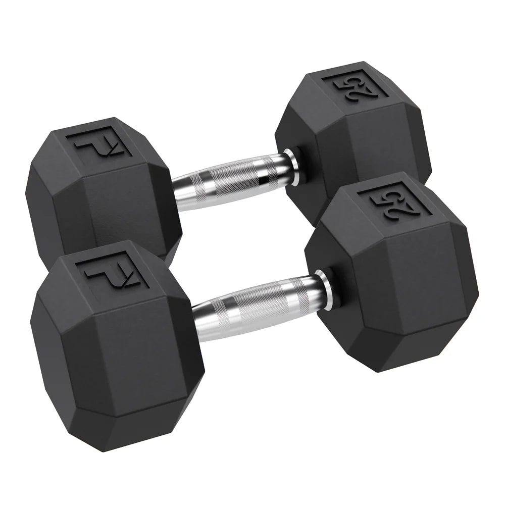 🥇 Rubber Hex Dumbbell Pairs