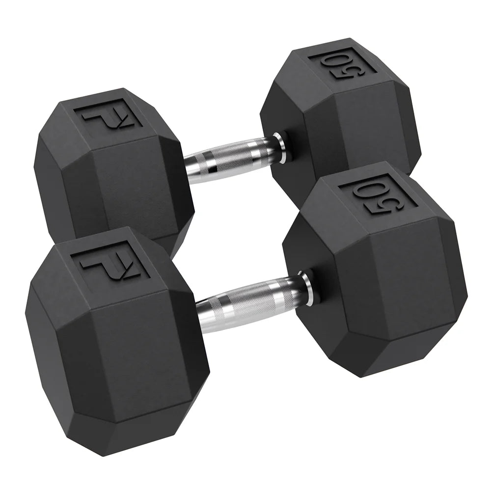🥇 Rubber Hex Dumbbell Pairs