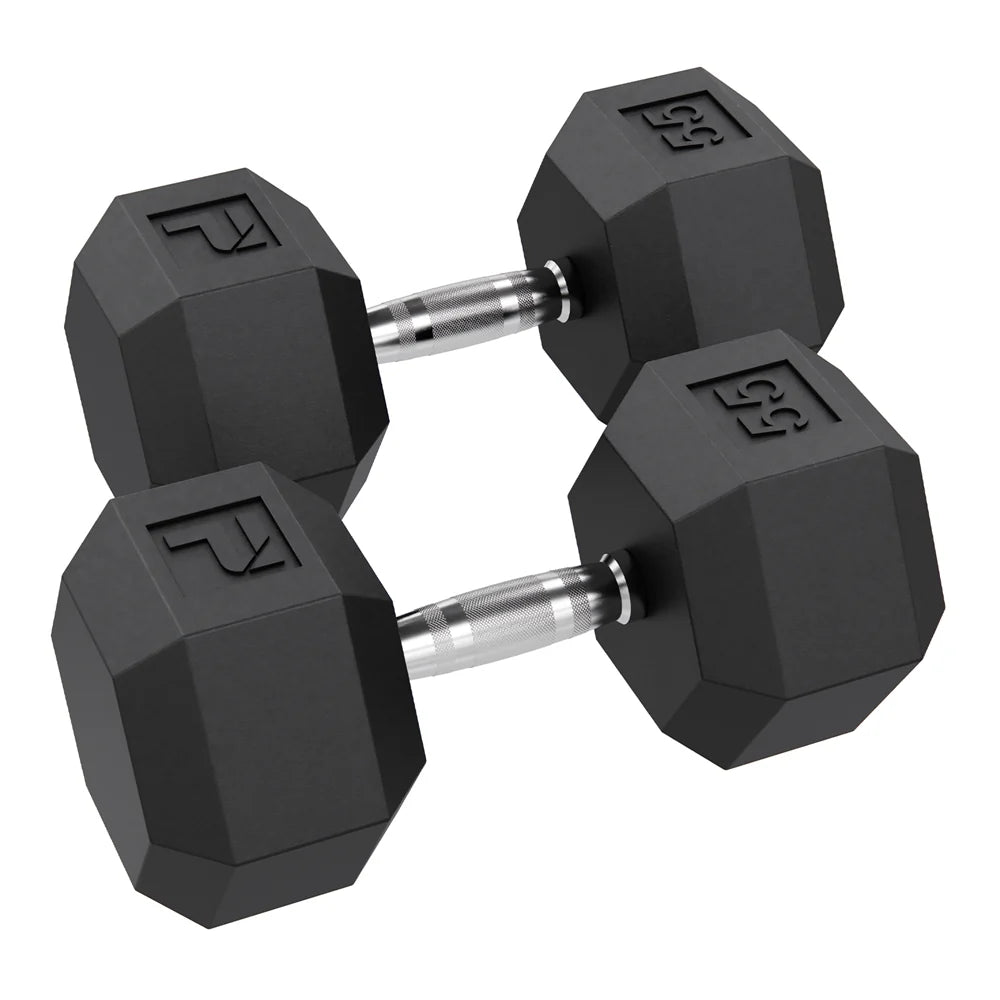 🥇 Rubber Hex Dumbbell Pairs