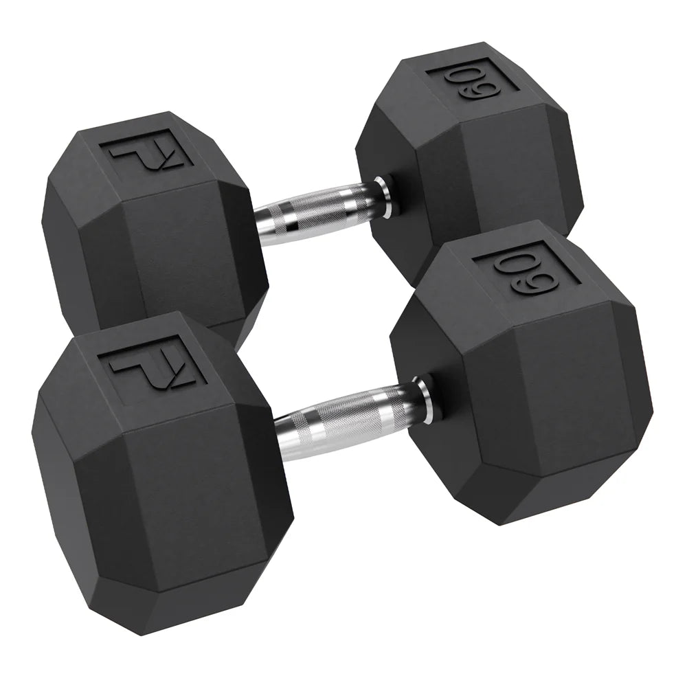 🥇 Rubber Hex Dumbbell Pairs