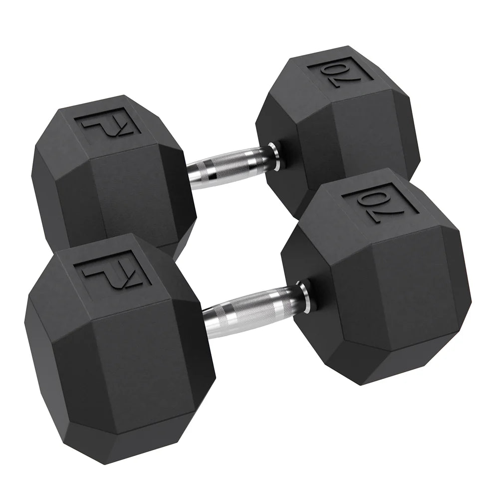 🥇 Rubber Hex Dumbbell Pairs