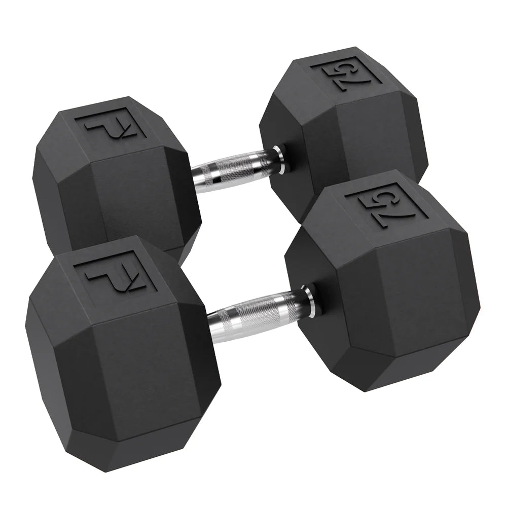 🥇 Rubber Hex Dumbbell Pairs