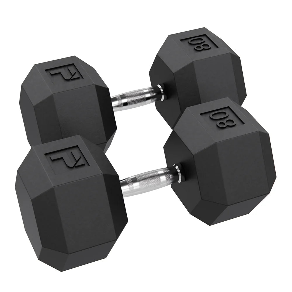 🥇 Rubber Hex Dumbbell Pairs