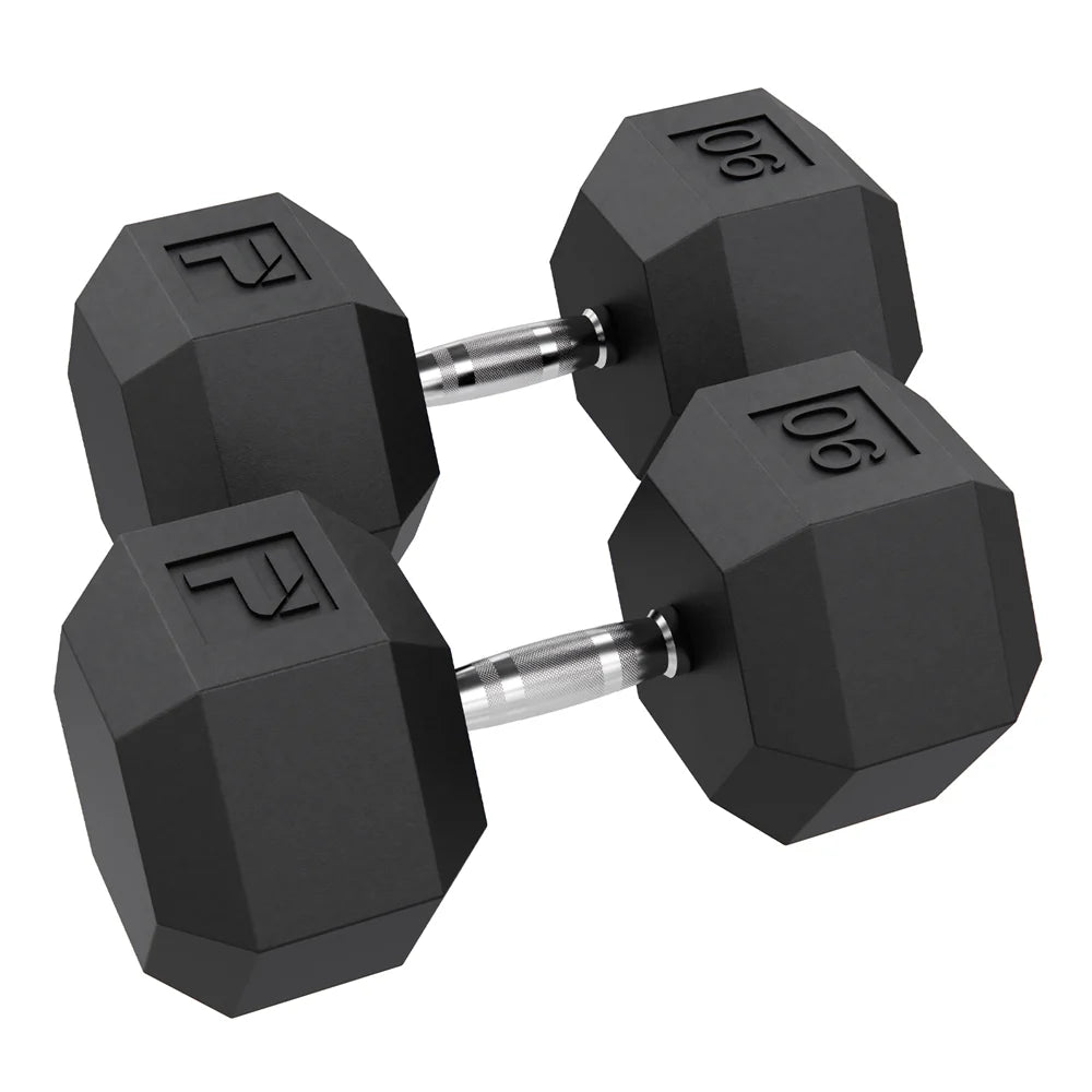 🥇 Rubber Hex Dumbbell Pairs