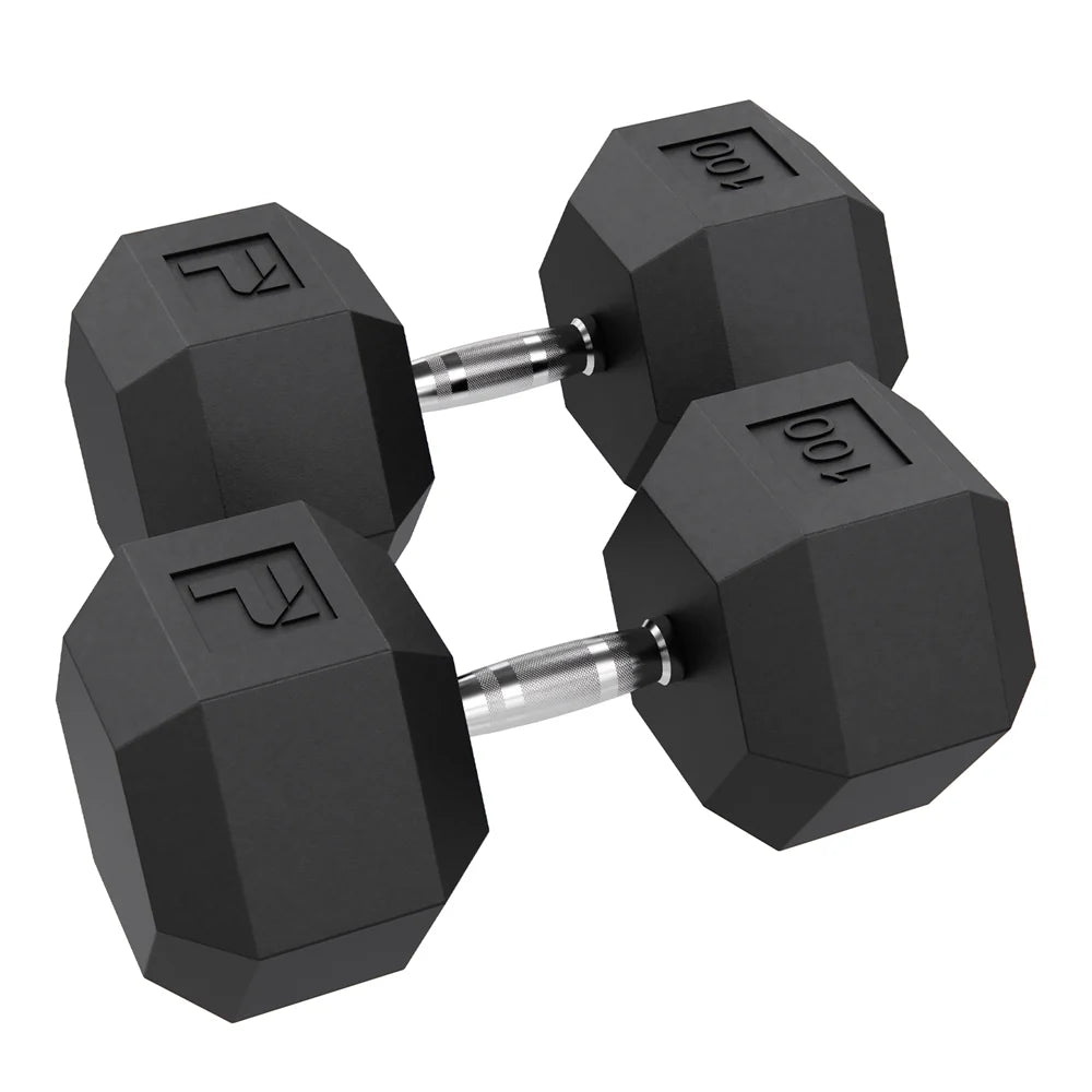 🥇 Rubber Hex Dumbbell Pairs