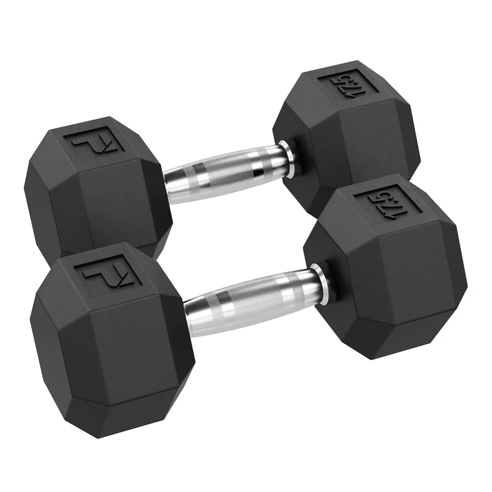 🥇 Rubber Hex Dumbbell Pairs