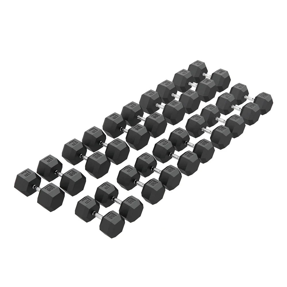 🥇 Rubber Hex Dumbbell Pairs