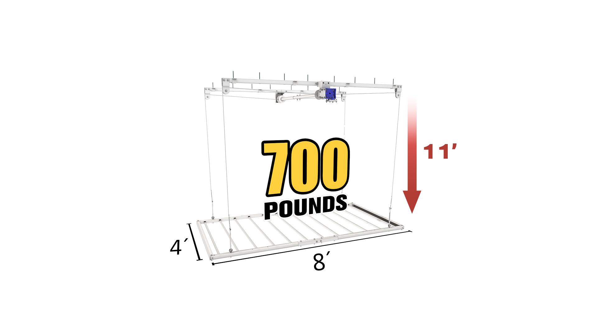 🥇 E-Z Lift 4'X8′ Pro Max – 11′ Drop  FREE SHIPPING TO LOWER 48 STATES