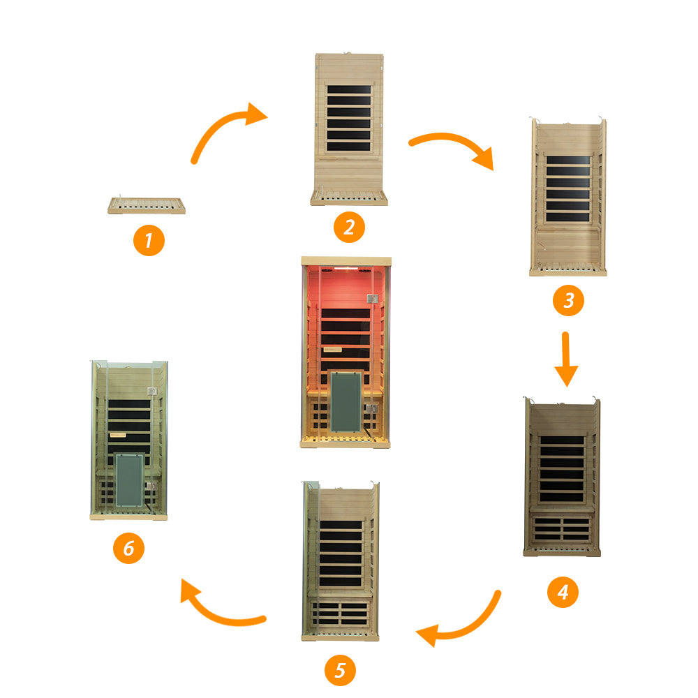 GMSH01 Full-Spectrum Infrared Sauna. Free Shipping