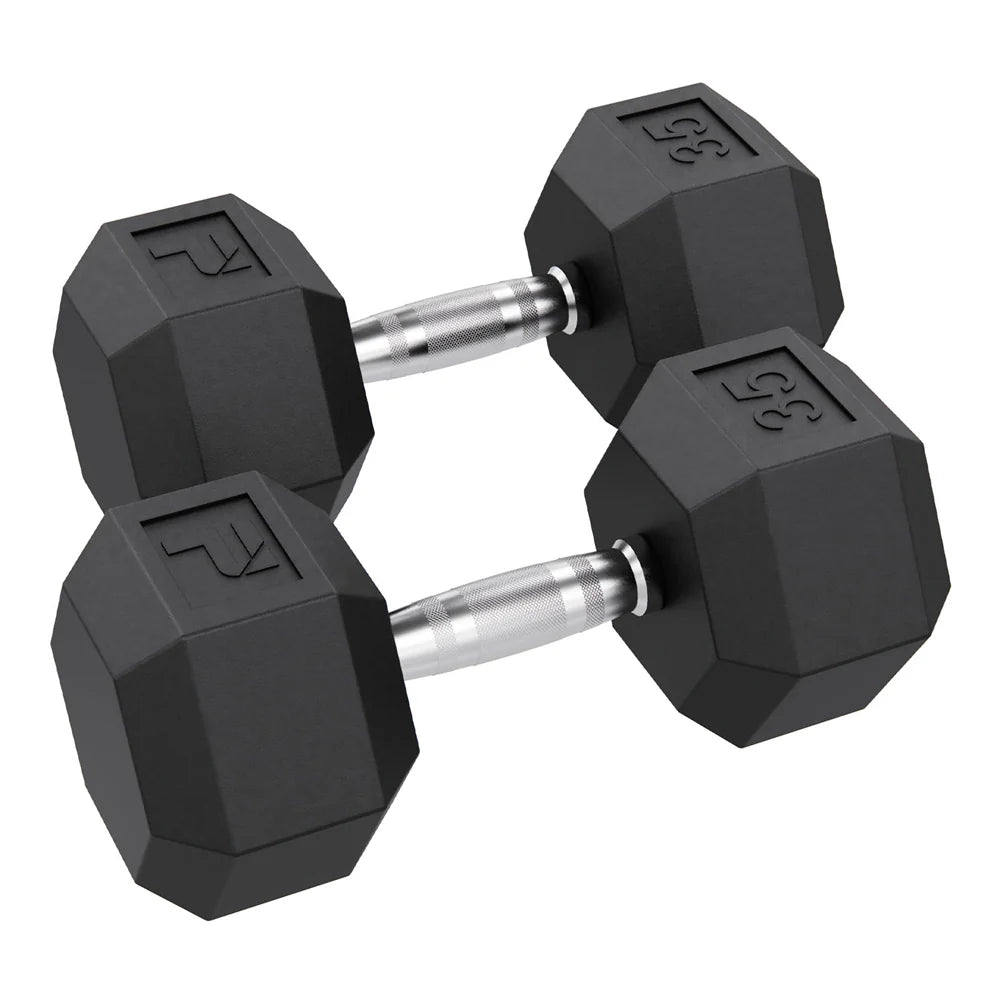 🥇 Rubber Hex Dumbbell Pairs