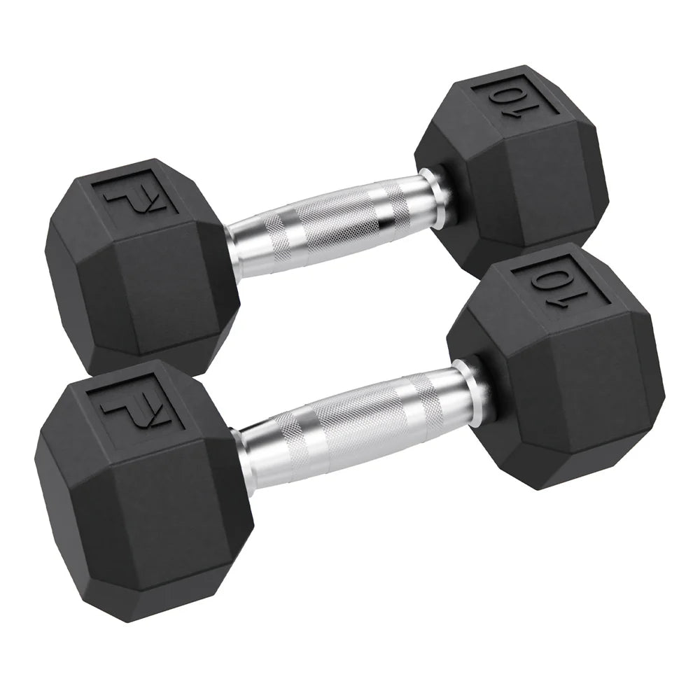 🥇 Rubber Hex Dumbbell Pairs