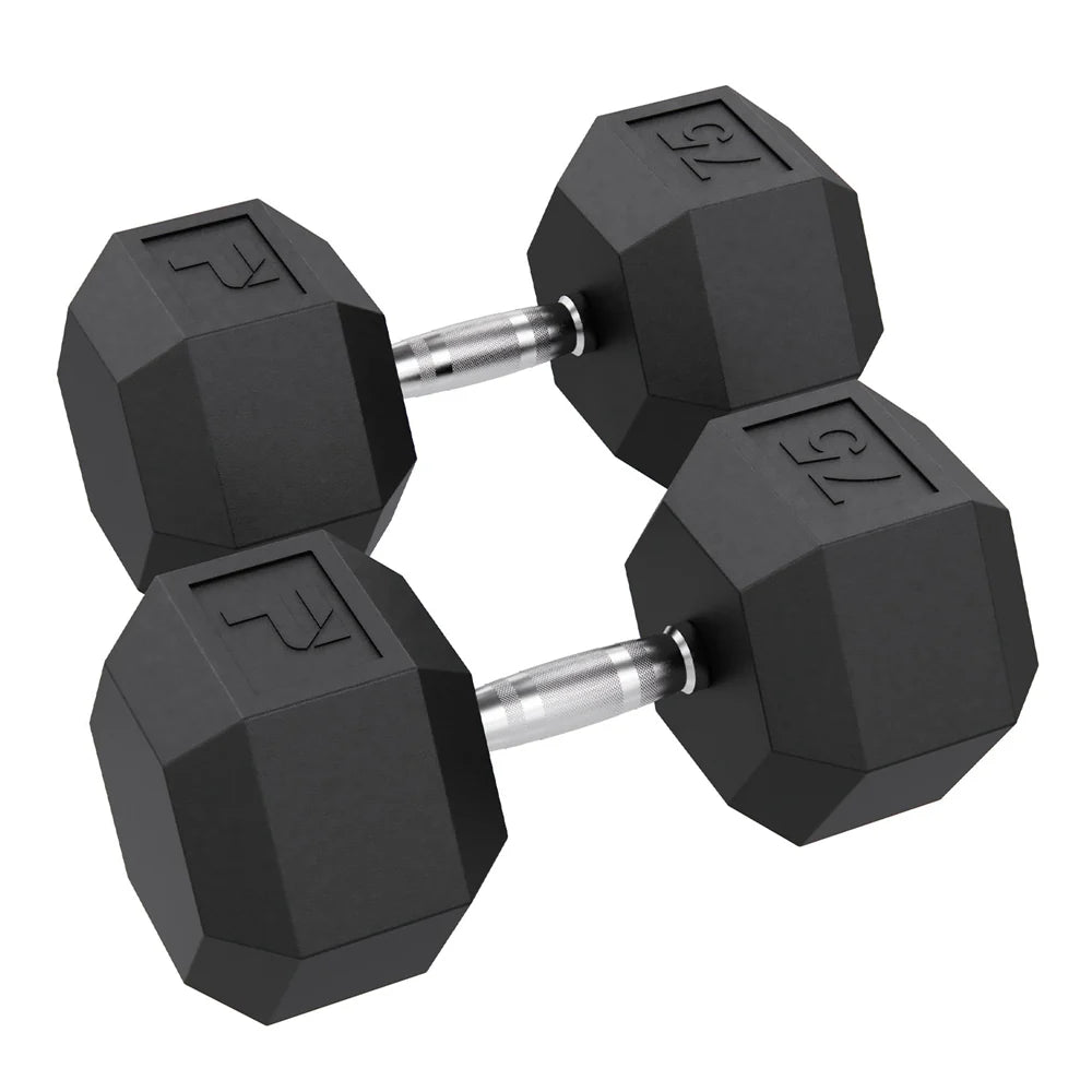 🥇 Rubber Hex Dumbbell Pairs