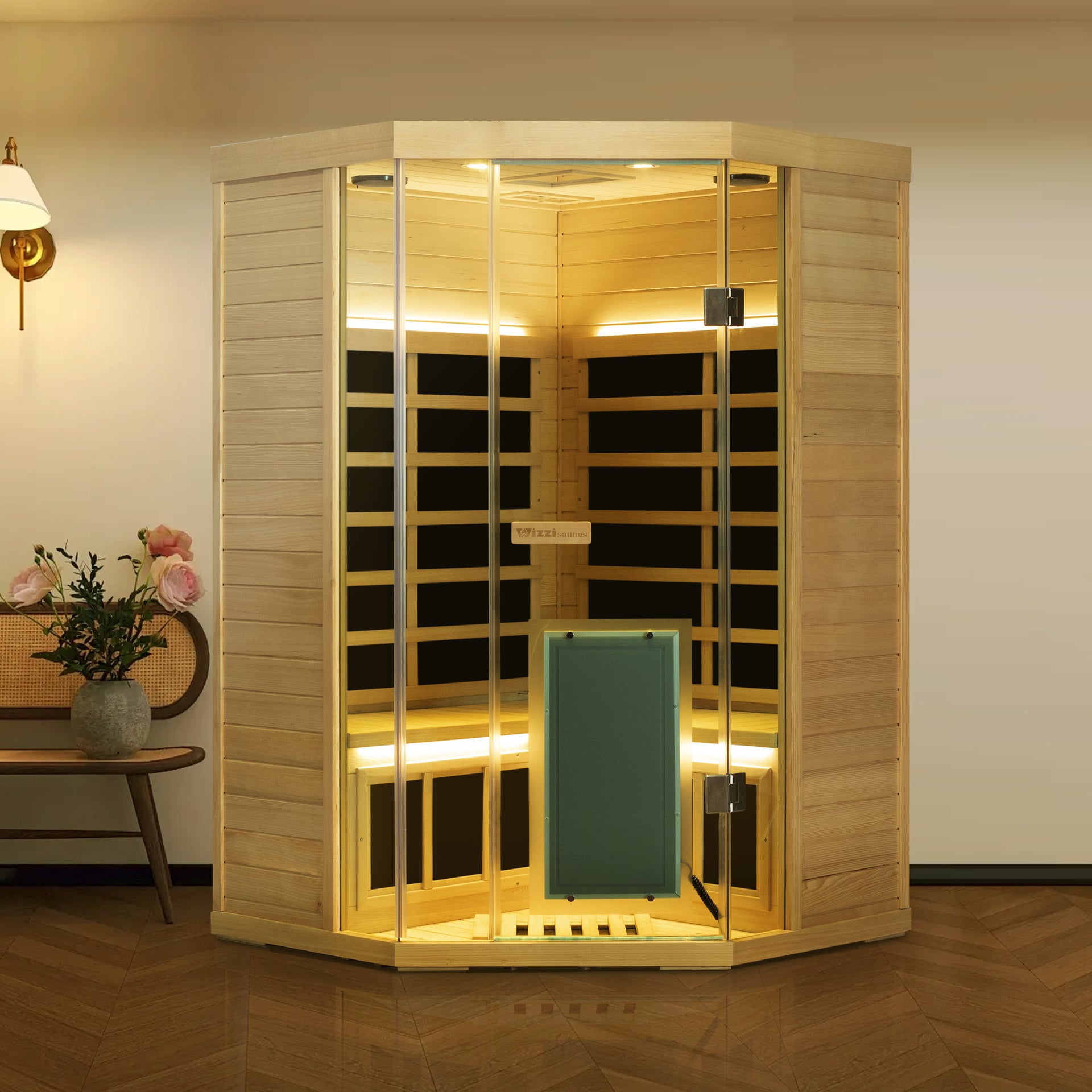 GMSH07 Full-Spectrum Infrared Corner Sauna Free shipping