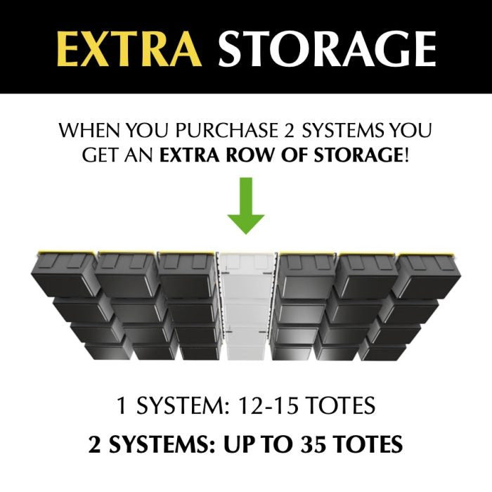 E-Z Glide Tote Slide Pro — Overhead Garage Bin Storage | Free Shipping