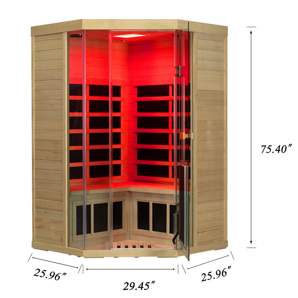 GMSH07 Full-Spectrum Infrared Corner Sauna Free shipping