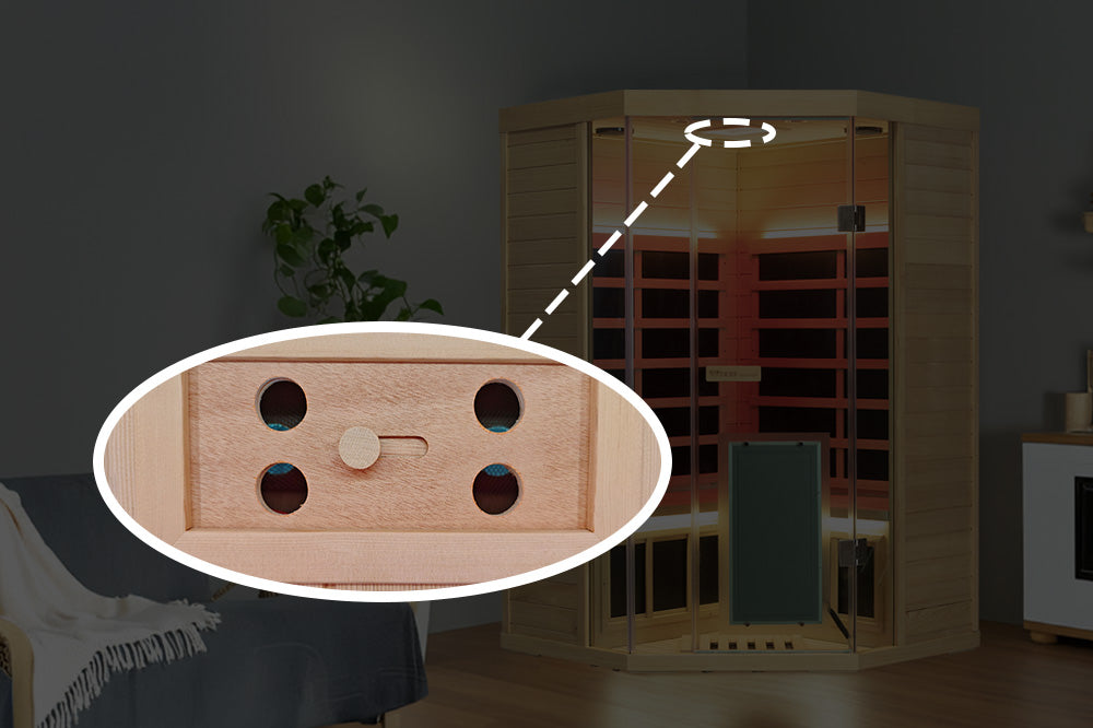 GMSH07 Full-Spectrum Infrared Corner Sauna Free shipping