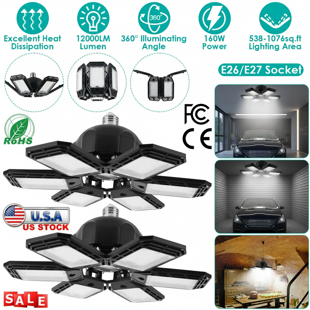 Garage Light Features with Grey Slat Wall