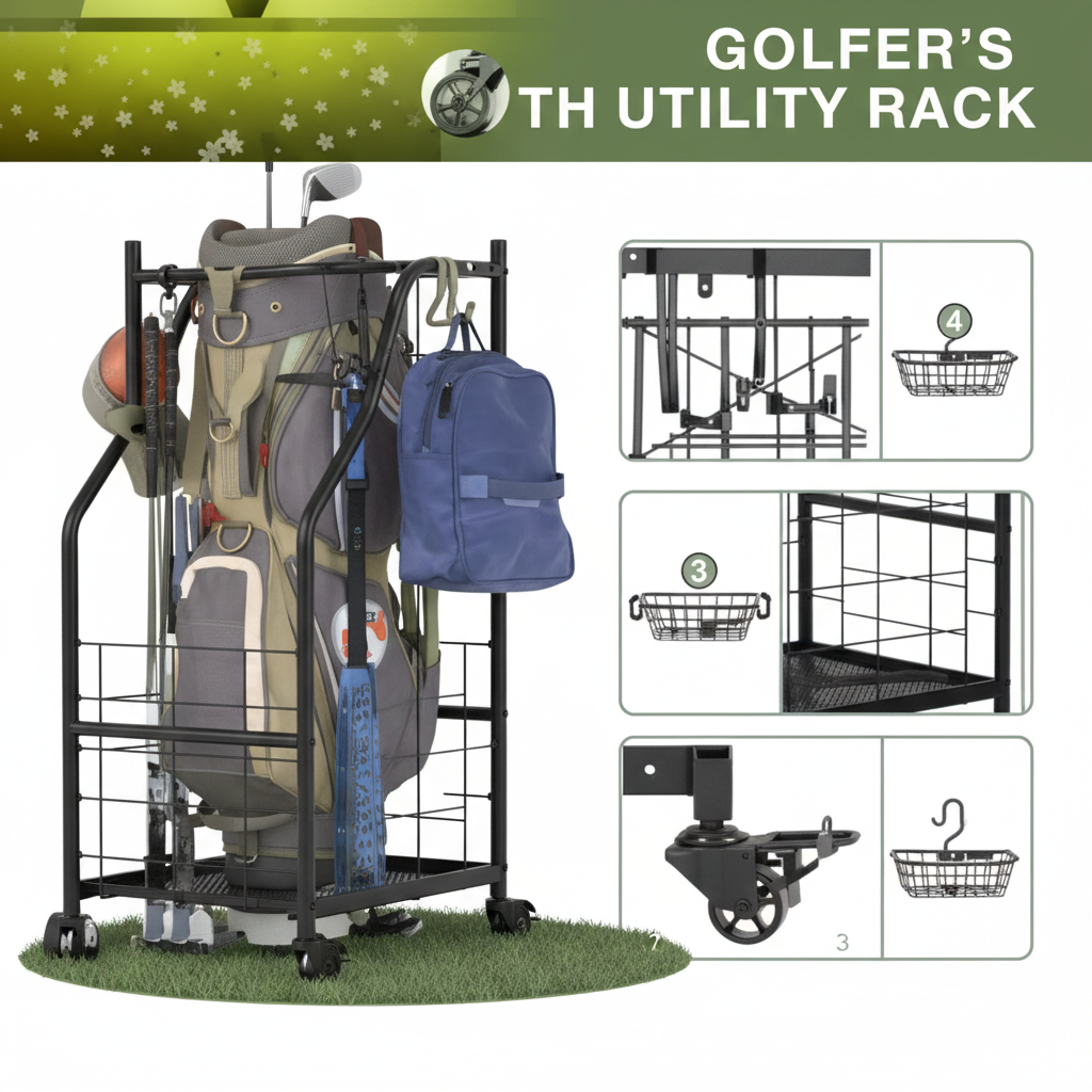 Golf Storage Organizer - Parts & Accessories Layout