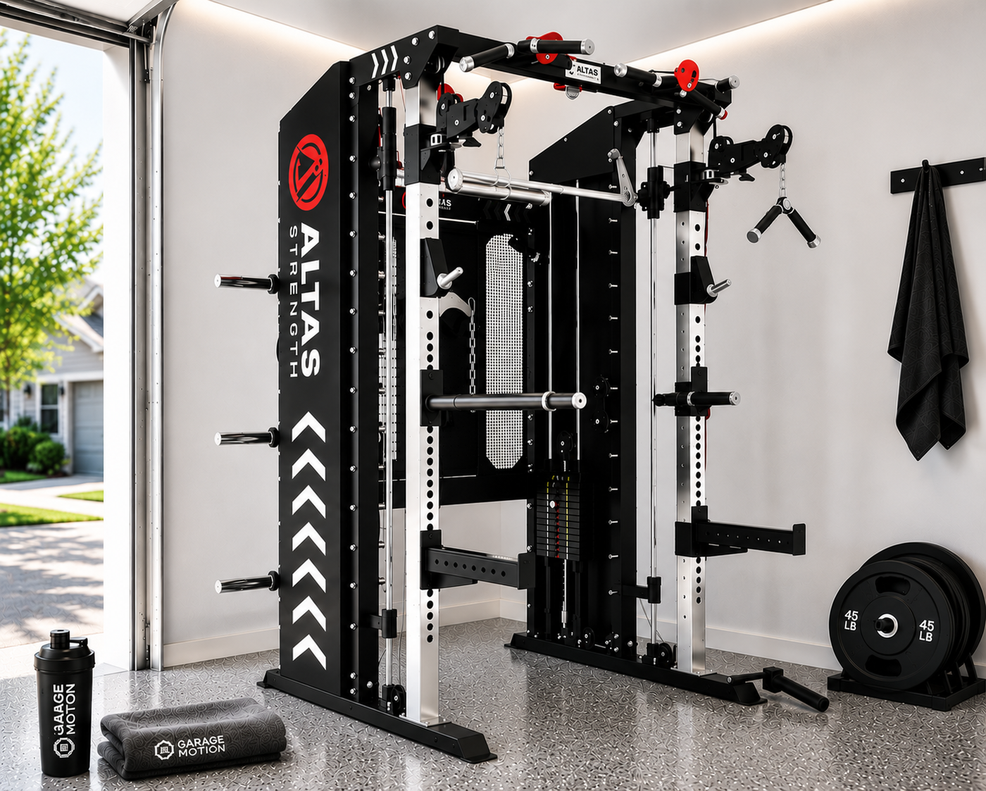 🥇 Light-commercial Smith Machine GM-AL-3136  9 workout stations
