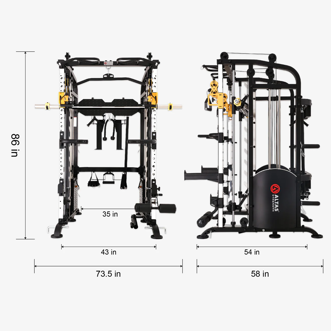 🥇 Home Gym Equipment -Light commercial Grade -Smith Machine GM-AL-M810