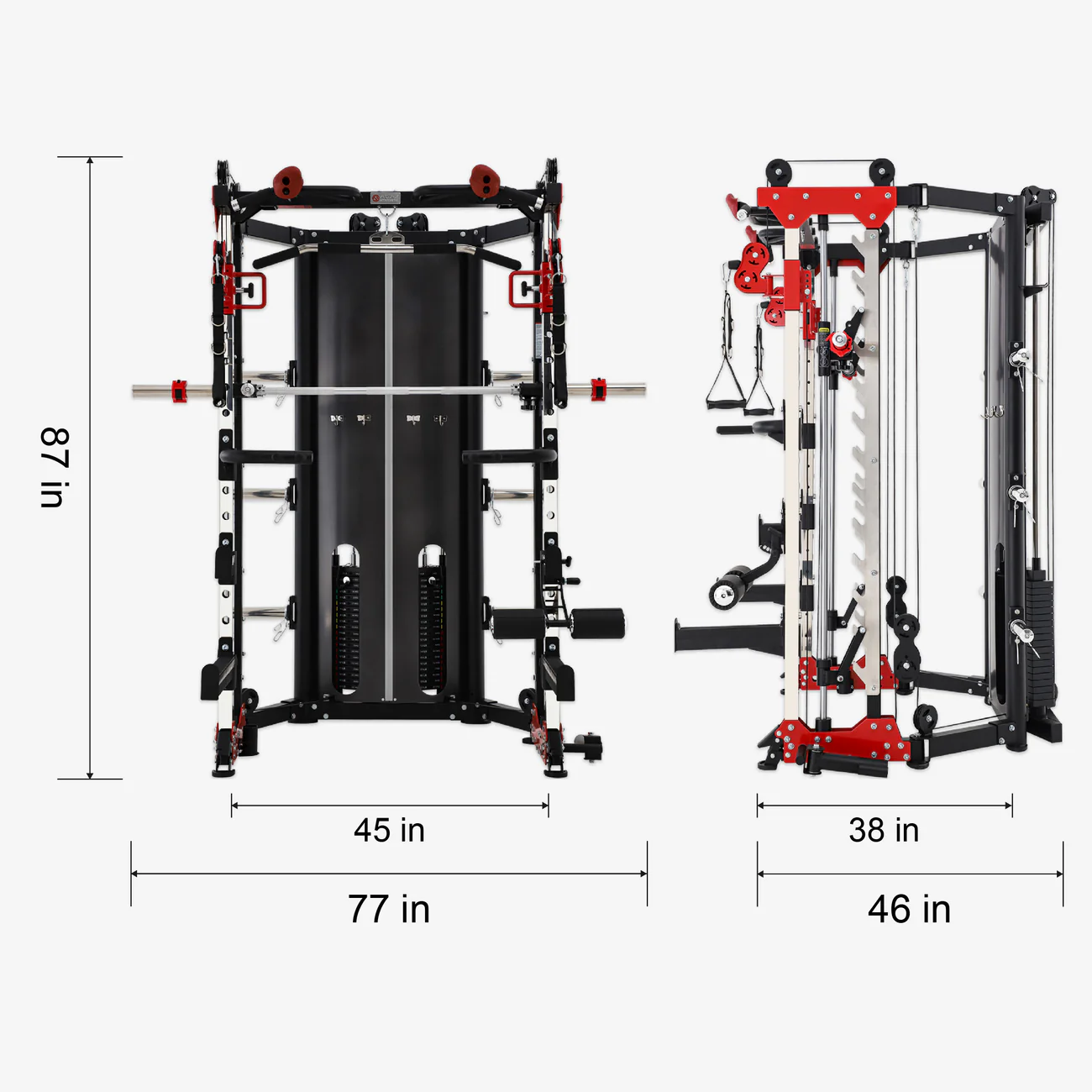 🥇 Light-commercial Folding Smith Machine.          GM-AL-3107