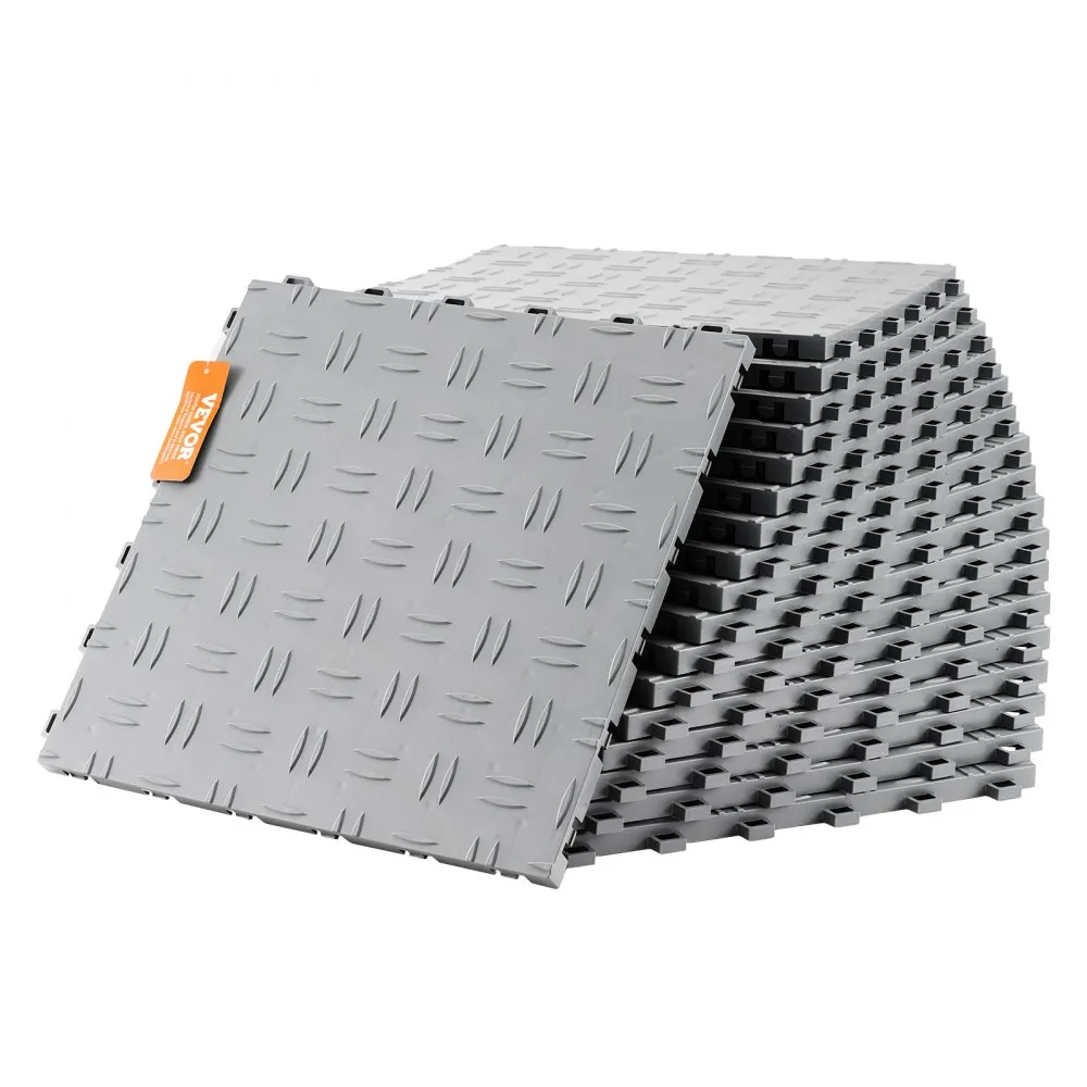 G&M -Garage Floor Tiles Interlocking, 12 x 12 x 0.53 inch 25 Pack Garage Floor - Black -5 colours available