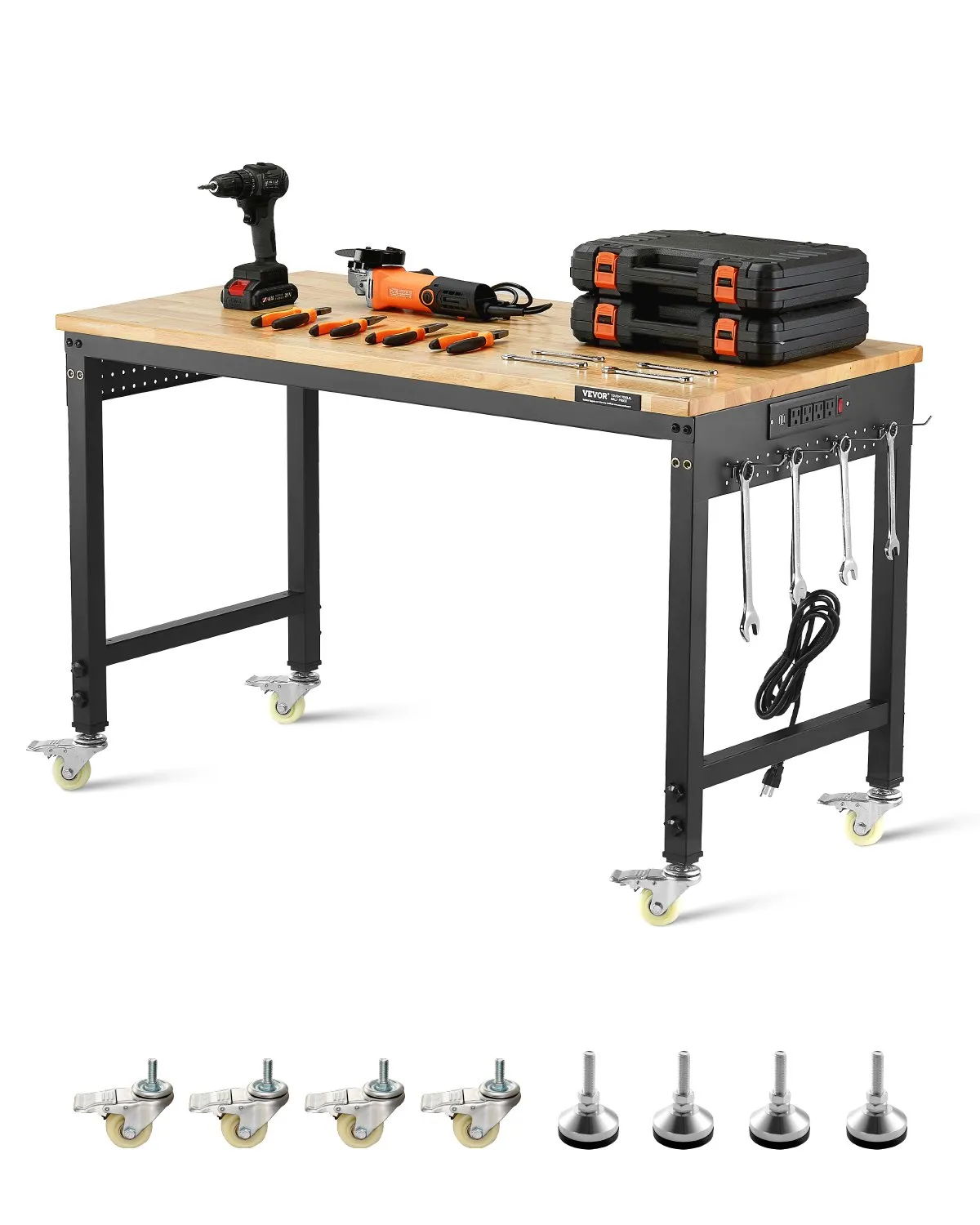48-Inch Adjustable Workbench,48"x24" with power outlet, Free Shipping