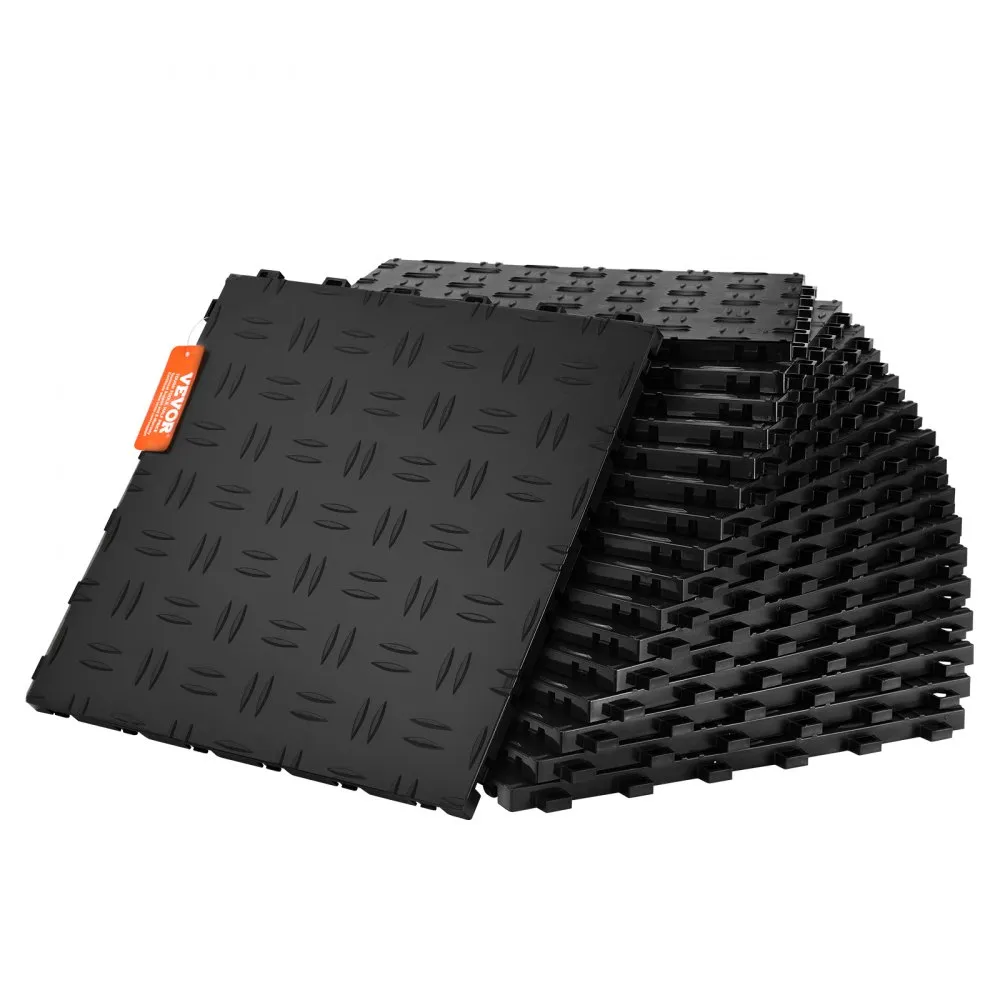 G&M -Garage Floor Tiles Interlocking, 12 x 12 x 0.53 inch 25 Pack Garage Floor - Black -5 colours available
