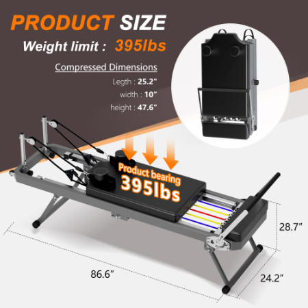 🥈 Extra Large Multi function Pilates Reformer FREE SHIPPING