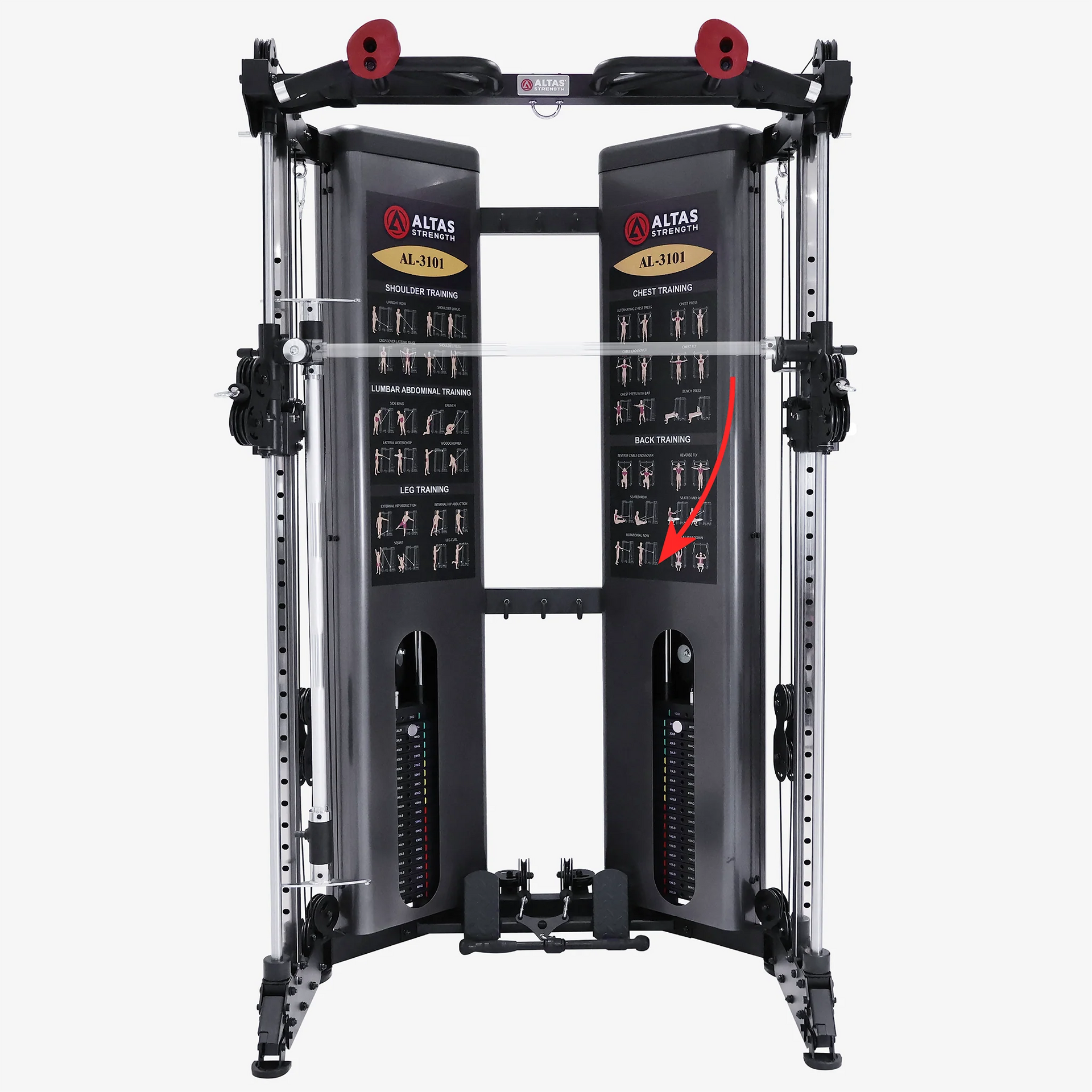 The Third Step
Open the pin lock and put down chin up station
