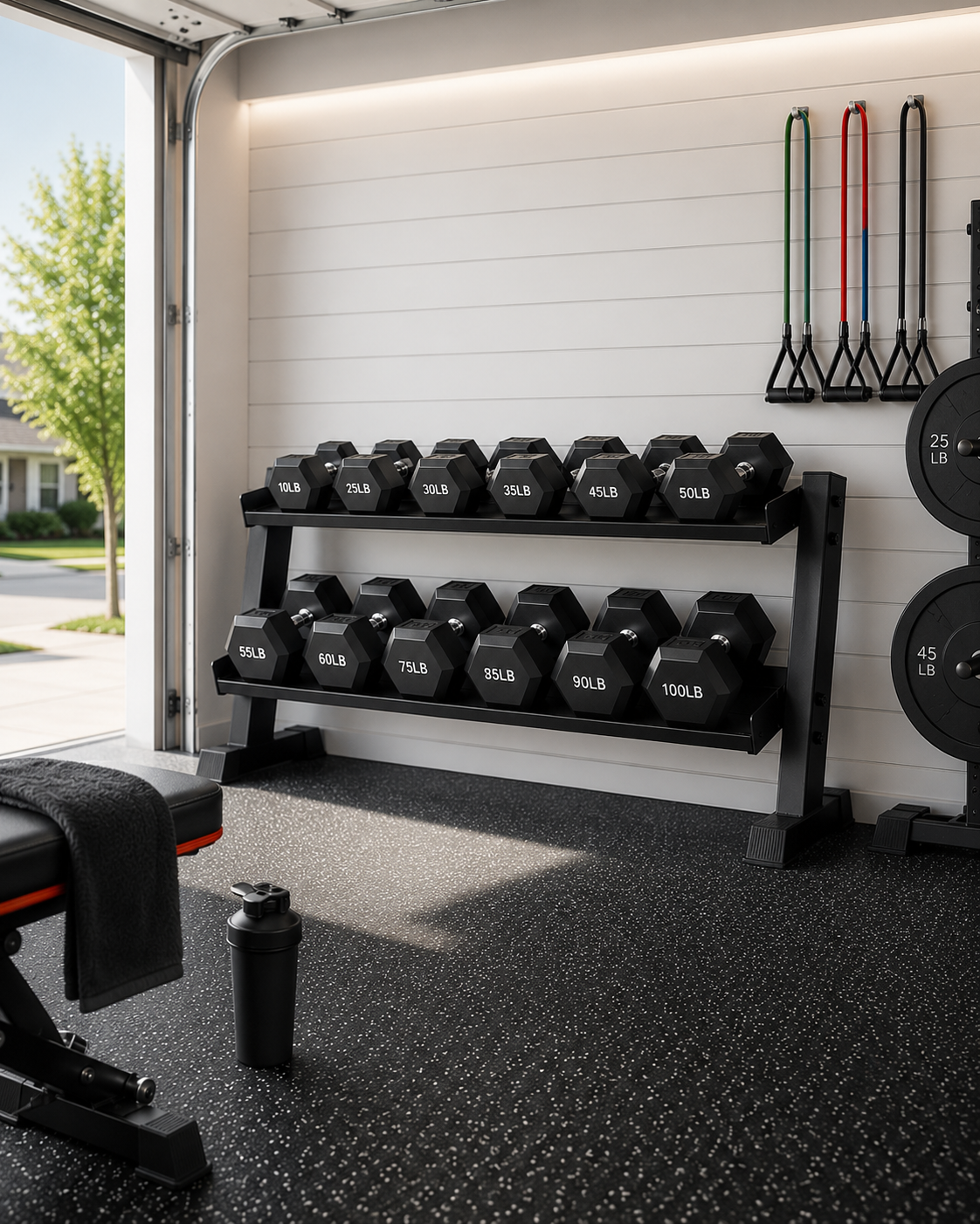 🥇  Horizontal Dumbbell Rack - 2 SHELVES