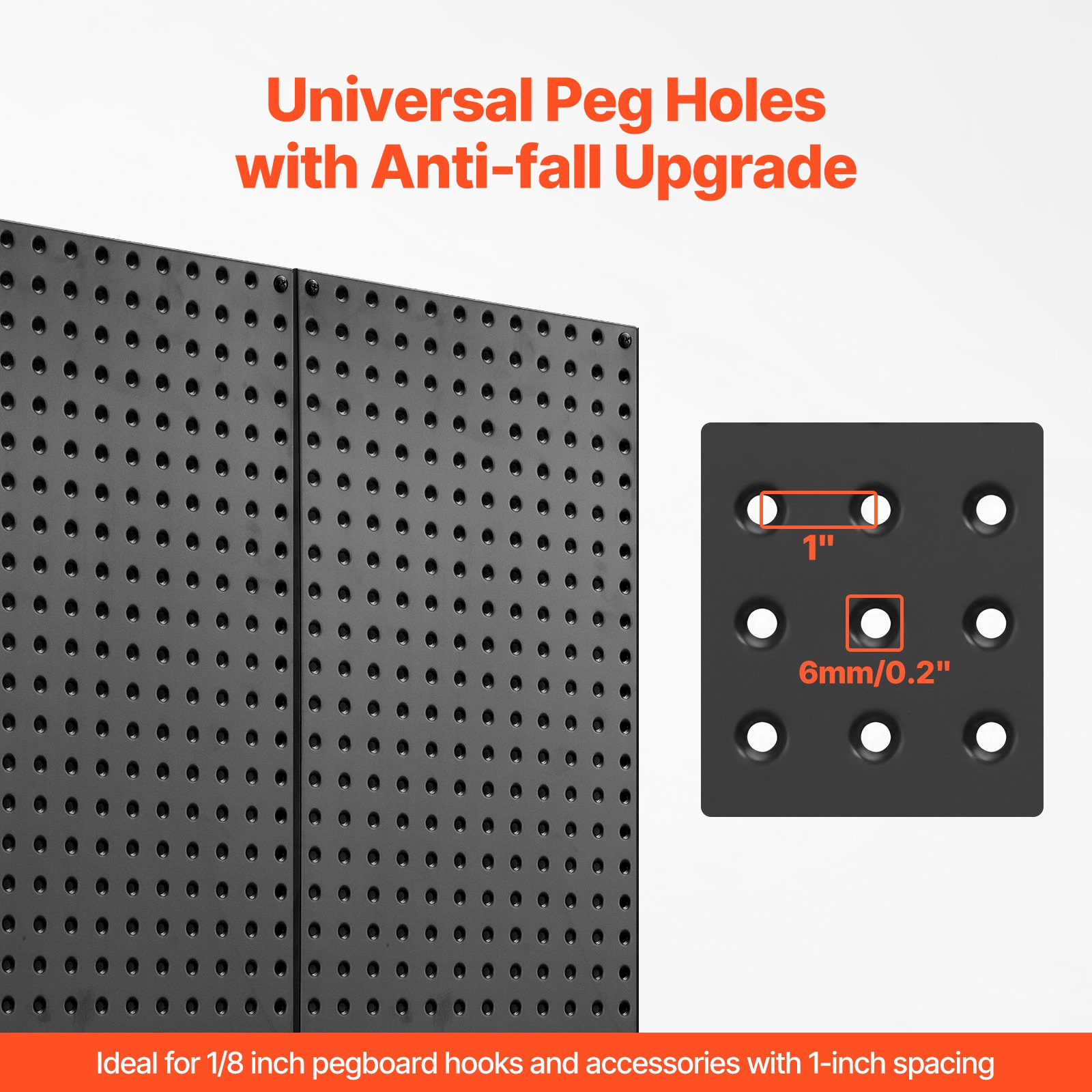 Metal Pegboard Panels, 24" X 12" Pegboard, 2 Panels, Heavy Duty