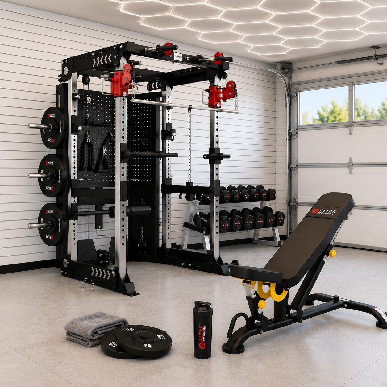 🥇 Multi-functional Trainer      Adjustable cable ratio         GM-AL-3130