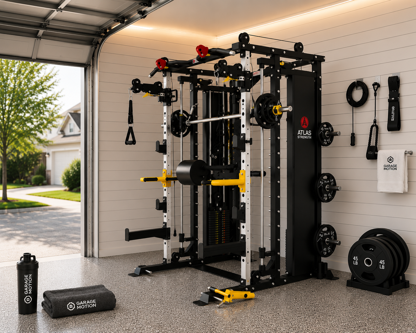🥇 Stack Strength Trainer Home Gym with Pulley System GM-AL-3087B