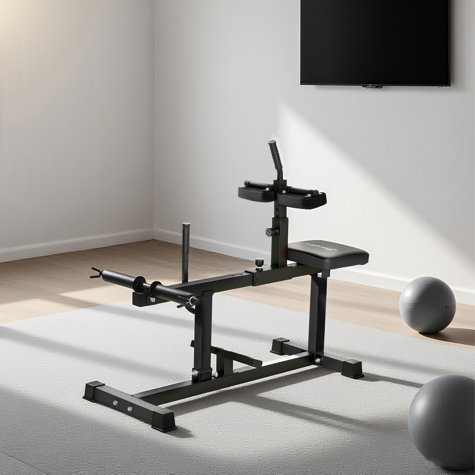 🥈 Adjustable Steel Seated Calf Raise, Black