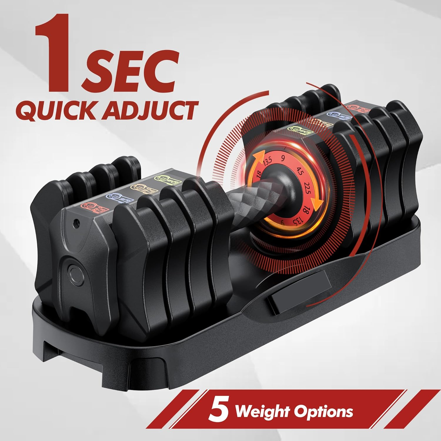 🥈 5-in-1 Quick Adjust Dumbbell, FREE SHIPPING