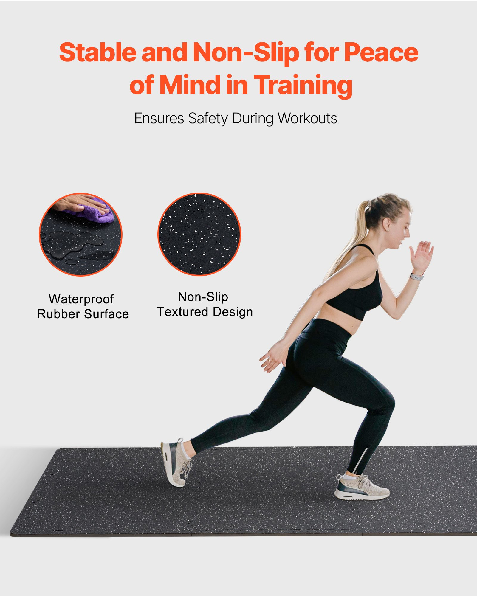🥇 Thick Gym Floor Mats, 12 Tiles 25" X 25". .  FREE SHIPPING