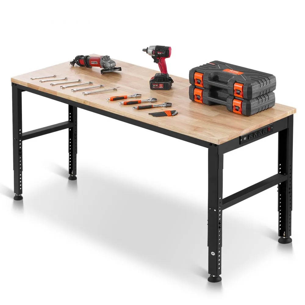 Adjustable Workbench, 2000 lbs Capacity 61"x20". Free Shipping