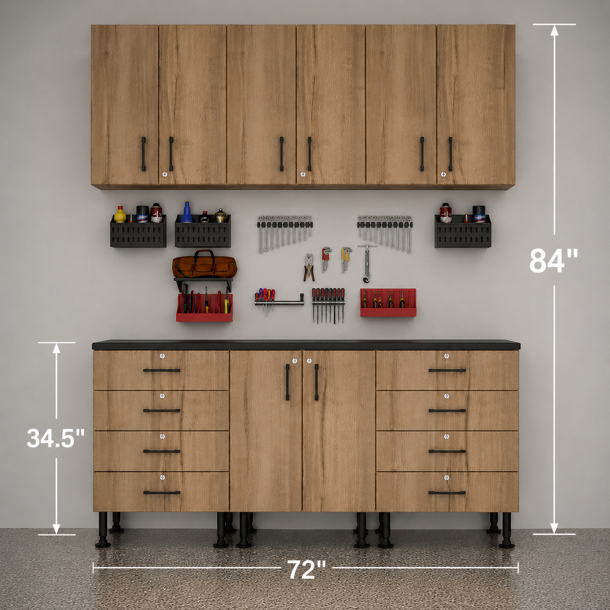 GM-Atlas Premium Cabinets-7 pc -Halifax Oak