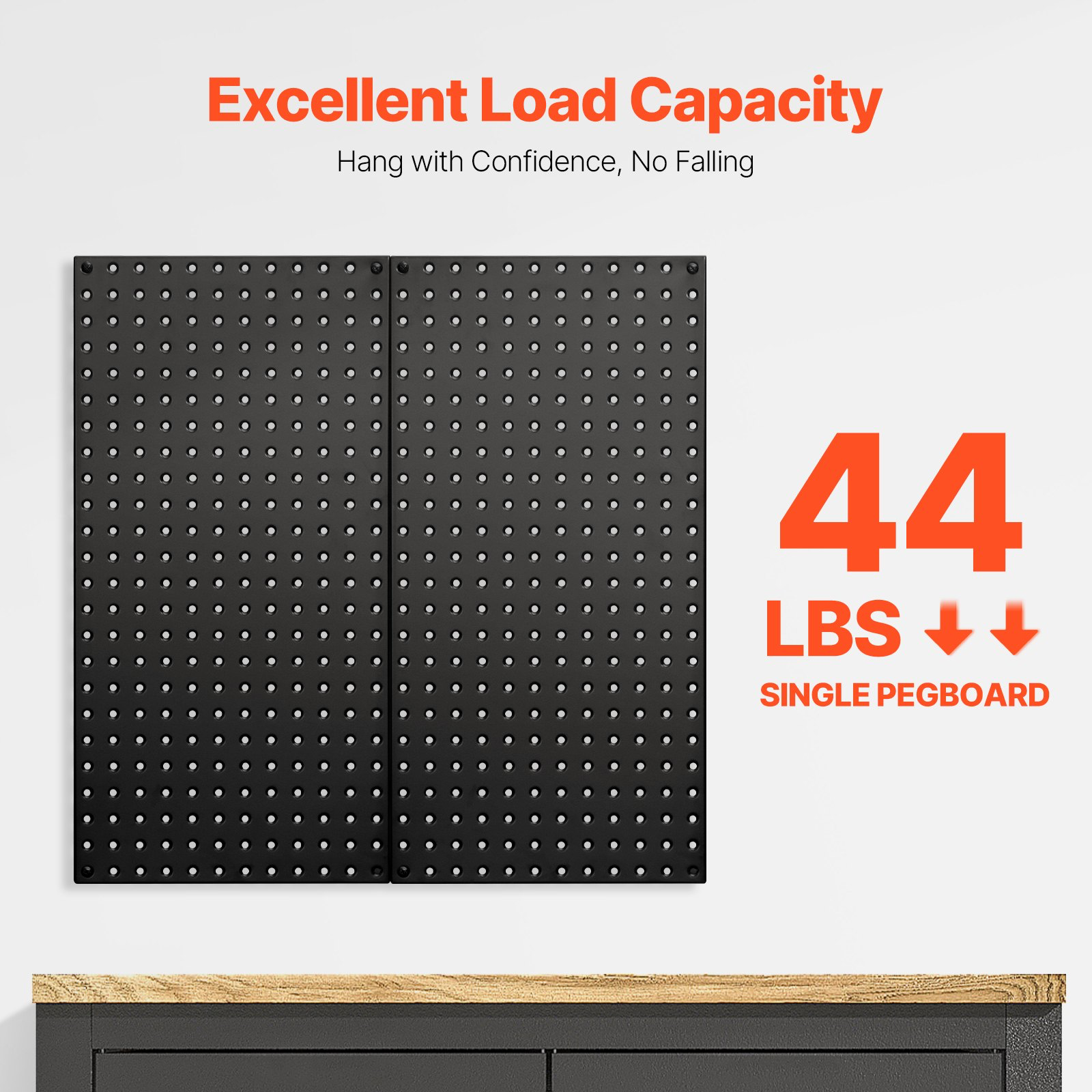 Metal Pegboard Panels, 24" X 12" Pegboard, 2 Panels, Heavy Duty