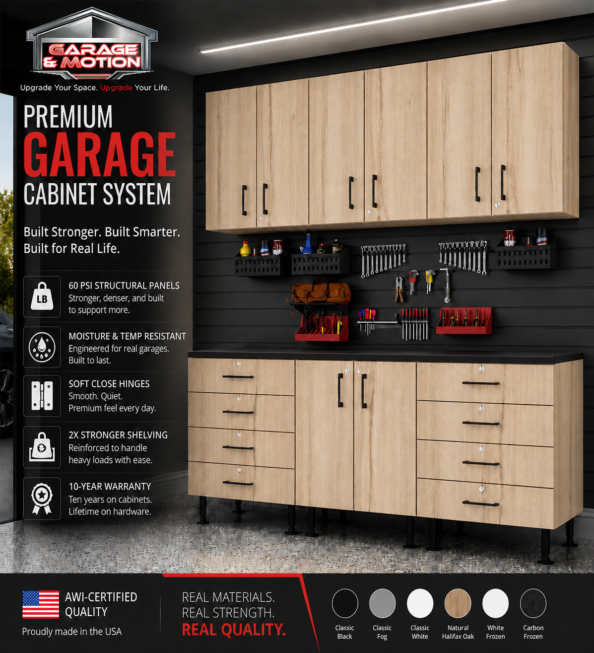 GM-Atlas Premium Cabinets-7 pc -Halifax Oak
