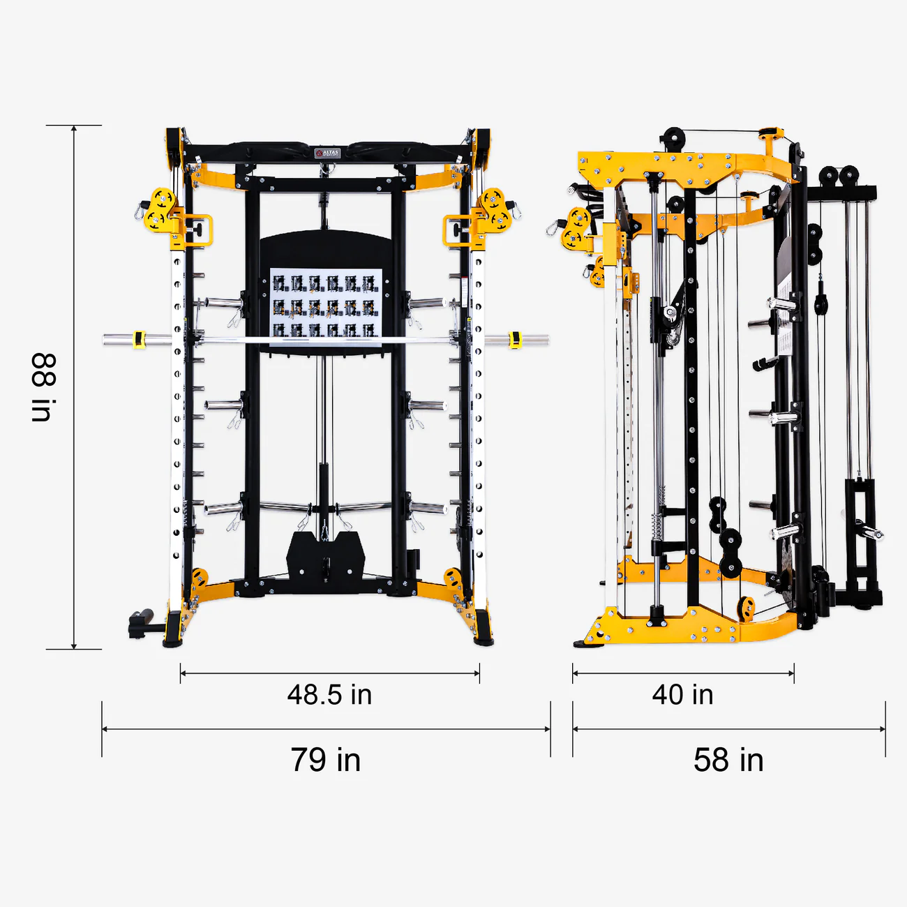 🥇 Light-commercial  Smith Machine GM-AL-3059. accessories included