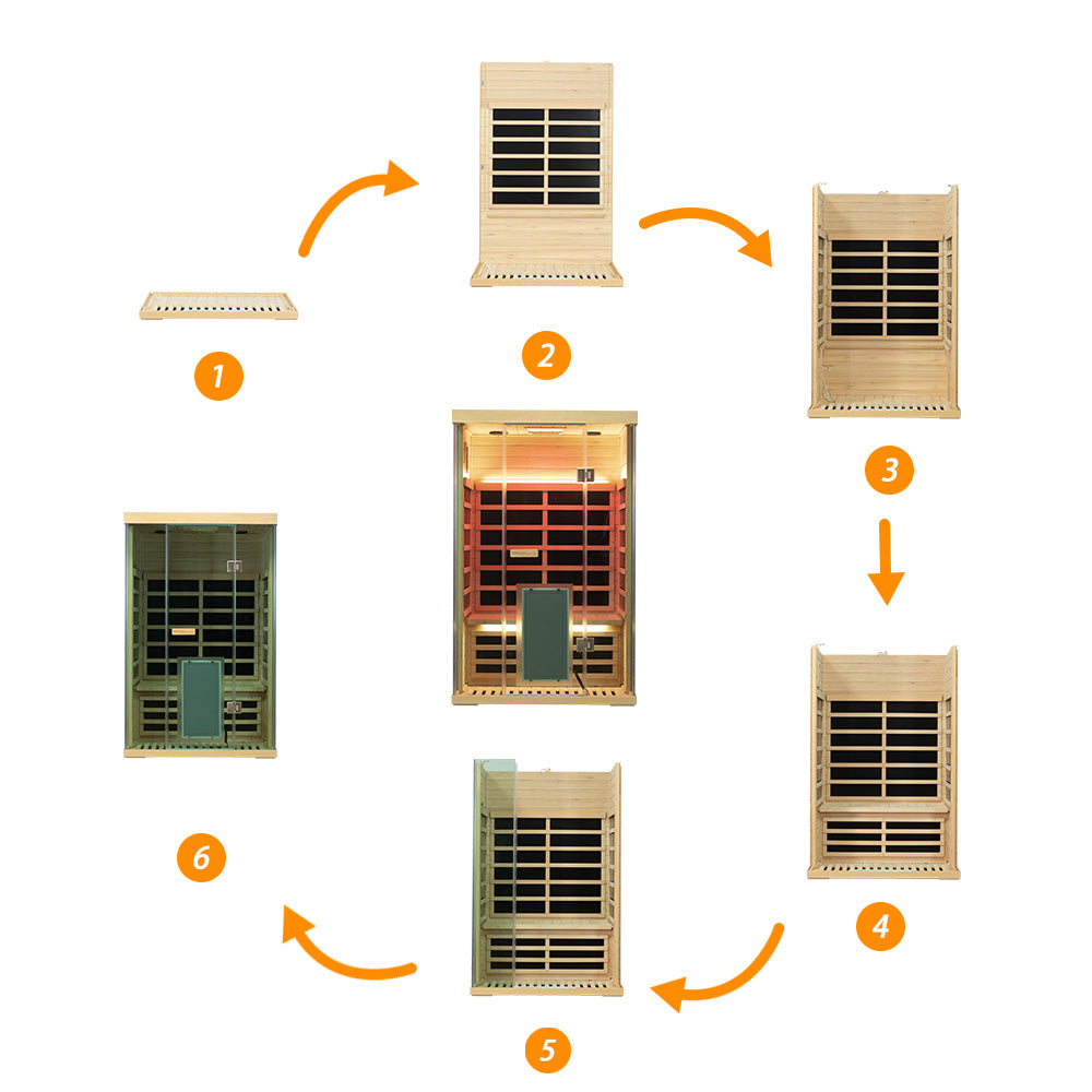 GMSH02 Full-Spectrum Infrared Sauna Free Shipping